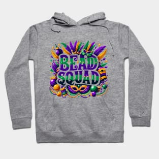 Mardi Gras Masquerade Mask Bead Squad Parade Women Men Kids Hoodie